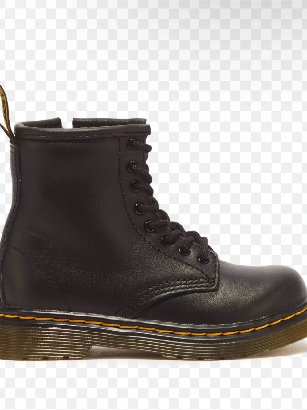 Dr. Martens Junior 1460 Softy T leather lace-up combat boots bin black